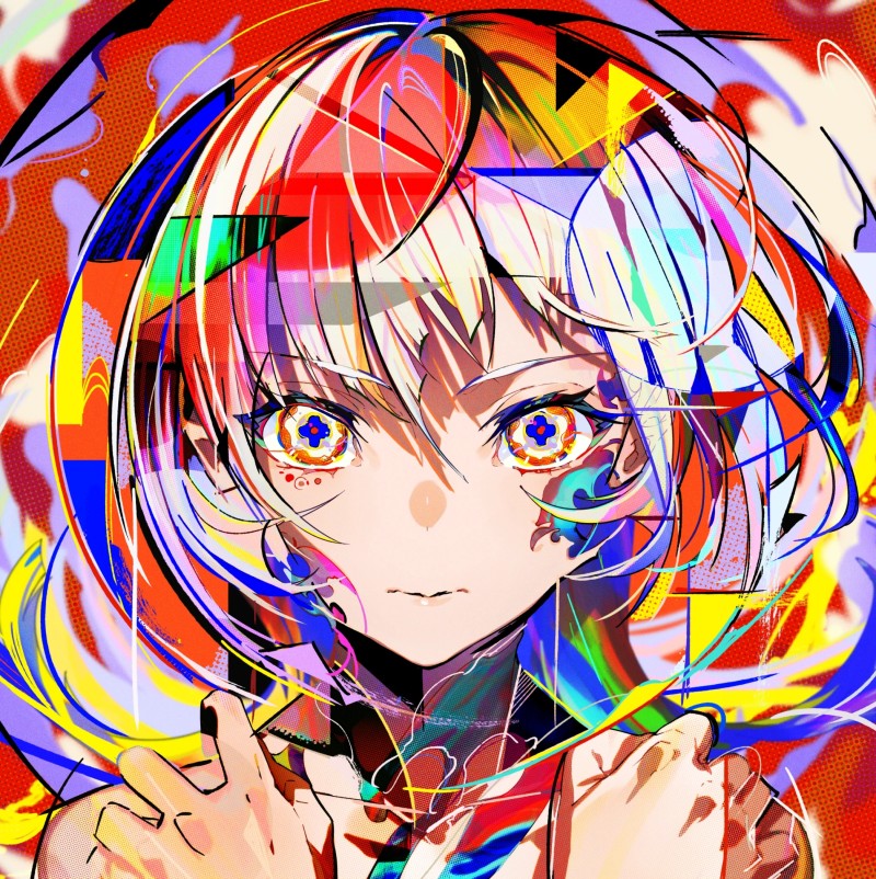Mika Pikazo, Anime, Anime Girls, Short Hair, Colorful Wallpaper