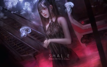 Shal. E, 2D, Anime Girls, Jellyfish Wallpaper