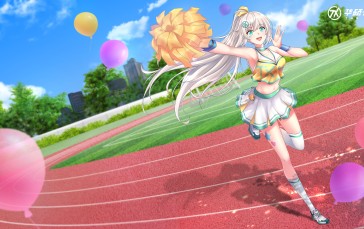 Anime Girls, Balloon, Cheerleaders, Race Tracks Wallpaper