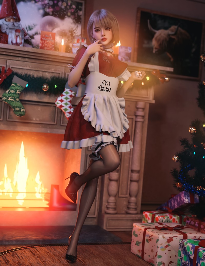 Christmas Presents, Christmas, Stockings, Maid Wallpaper