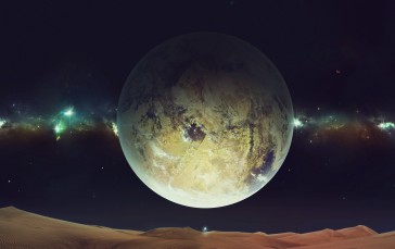 Planet, Surface, Nebula, Desert Wallpaper