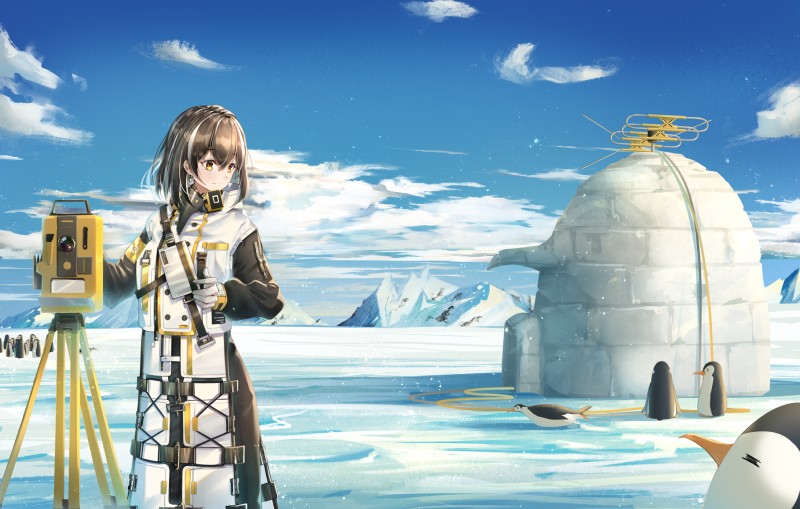 Magallan, Arknights, Cute Penguins, Arctic Wallpaper