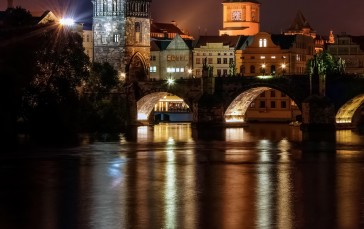 Photography, Night, Portrait Display, Bridge, Prague Wallpaper