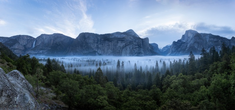 Yosemite Valley, Usa, Mountains, Forest, California Wallpaper