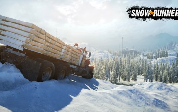 Snowrunner, Video Games, Truck, Winter, Snow, Trees Wallpaper