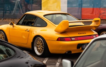 Car, Porsche 993, German Cars, 90s Cars, Yellow Cars Wallpaper