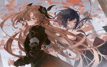Isekai Joucho, Rim, Anime Girls, Autumn Wallpaper