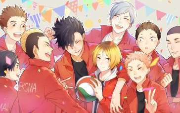 Haikyu!!, Team, Volleyball Anime, Friendship, Anime Wallpaper