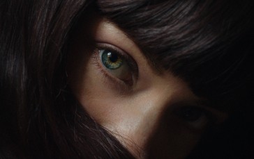 Beautiful Blue Eyes, Close-up, Bangs, Long Hair, Women Wallpaper