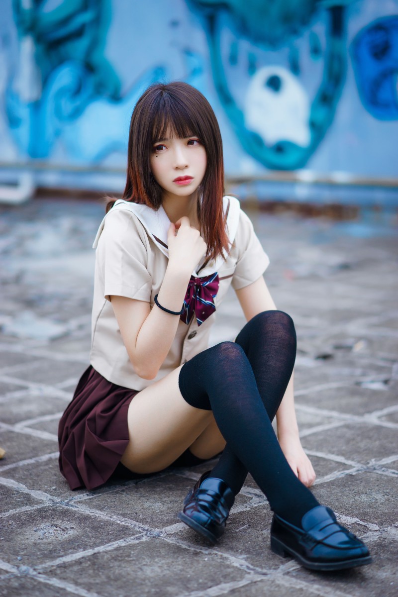 Women, Model, Asian, School Uniform Wallpaper