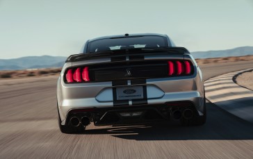 Ford Mustang Shelby Gt500, Rear View, Muscle Cars, Headlights, Vehicle Wallpaper