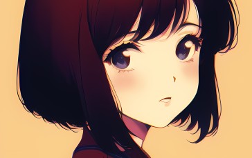 Anime Girls, Novel Ai, Anime, Face Wallpaper
