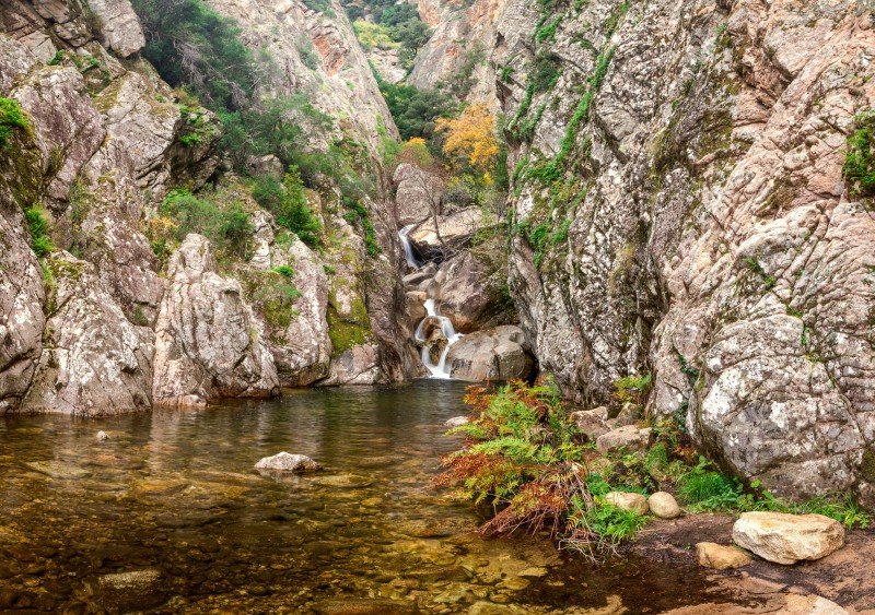 Waterfall, Mountain, Rocks, Stream, Nature Wallpaper
