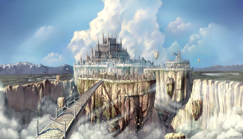 Floating Castle, Ragnarok Online, Anime Games, Clouds, Scenic Wallpaper