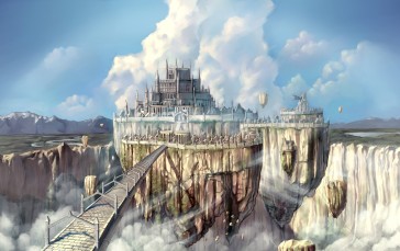 Floating Castle, Ragnarok Online, Anime Games, Clouds, Scenic Wallpaper