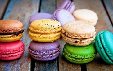 Colorful Macaron, Cookies, Dessert, Food Wallpaper