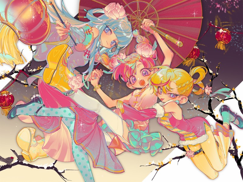 MuseDash, Music, Anime Girls, Colorful, Umbrella Wallpaper