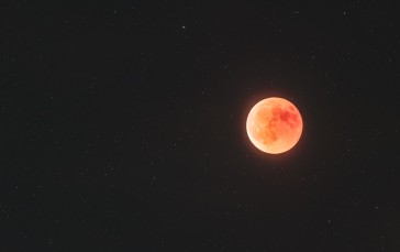 Lunar Eclipse, Red Moon, Sky, Space Wallpaper