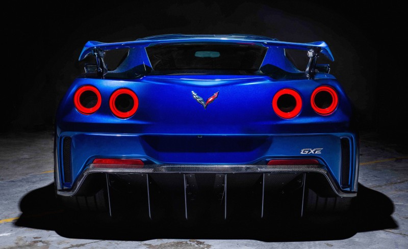Chevrolet Corvette C7, Blue, Rear View, Muscle Cars, Vehicle Wallpaper