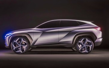 Hyundai Vision T Concept, Side View, Silver Suv Cars, Vehicle Wallpaper