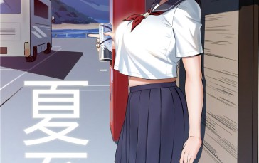 Sailor Uniform, Red Glasses, Sweat, School Uniform Wallpaper