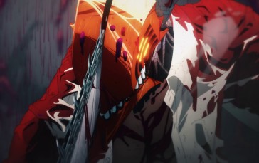 Anime, Chainsaw Man, Denji (Chainsaw Man), Anime Screenshot, Blood Wallpaper