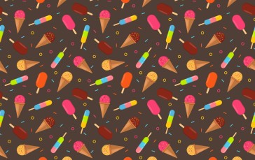 Ice Cream, Popsicle, Artwork, Minimalism, Pattern Wallpaper