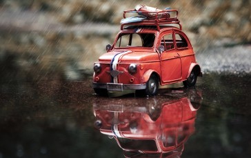 Toys, Water, Rain, Car Wallpaper