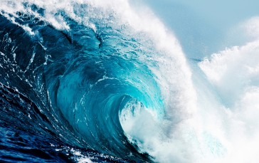 Breaking Wave, Sea, Foam, Nature Wallpaper