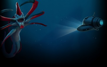 Video Games, Subnautica, Underwater, Submarine Wallpaper