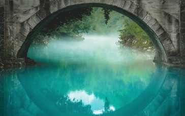 Bridge, Water, Reflection, Mist, Nature Wallpaper