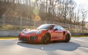 Porsche 911, Lens Flare, Road, Sport Cars, Red Wallpaper