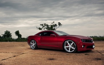Chevrolet Camaro, Red, Side View, Vehicle Wallpaper