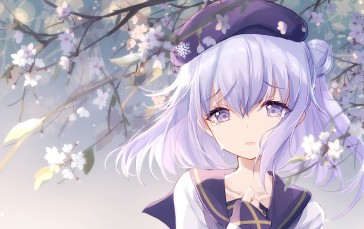 Anime Girl, Crying, Tears, Silver Hair Wallpaper