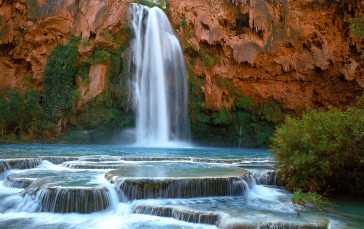 Nature, Water, Waterfall, Mountains Wallpaper