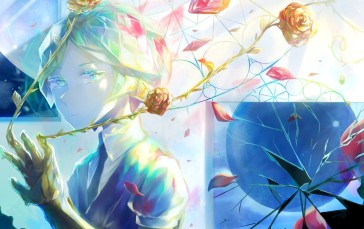 Phosphophyllite, Houseki No Kuni, Flowers, Anime Wallpaper
