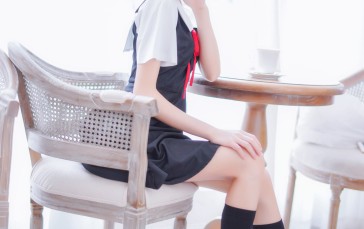 CherryNeko, Women, Model, Asian, Dark Hair, School Uniform Wallpaper