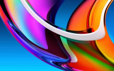 Colorful Curves, Abstraction, Shiny, Abstract Wallpaper