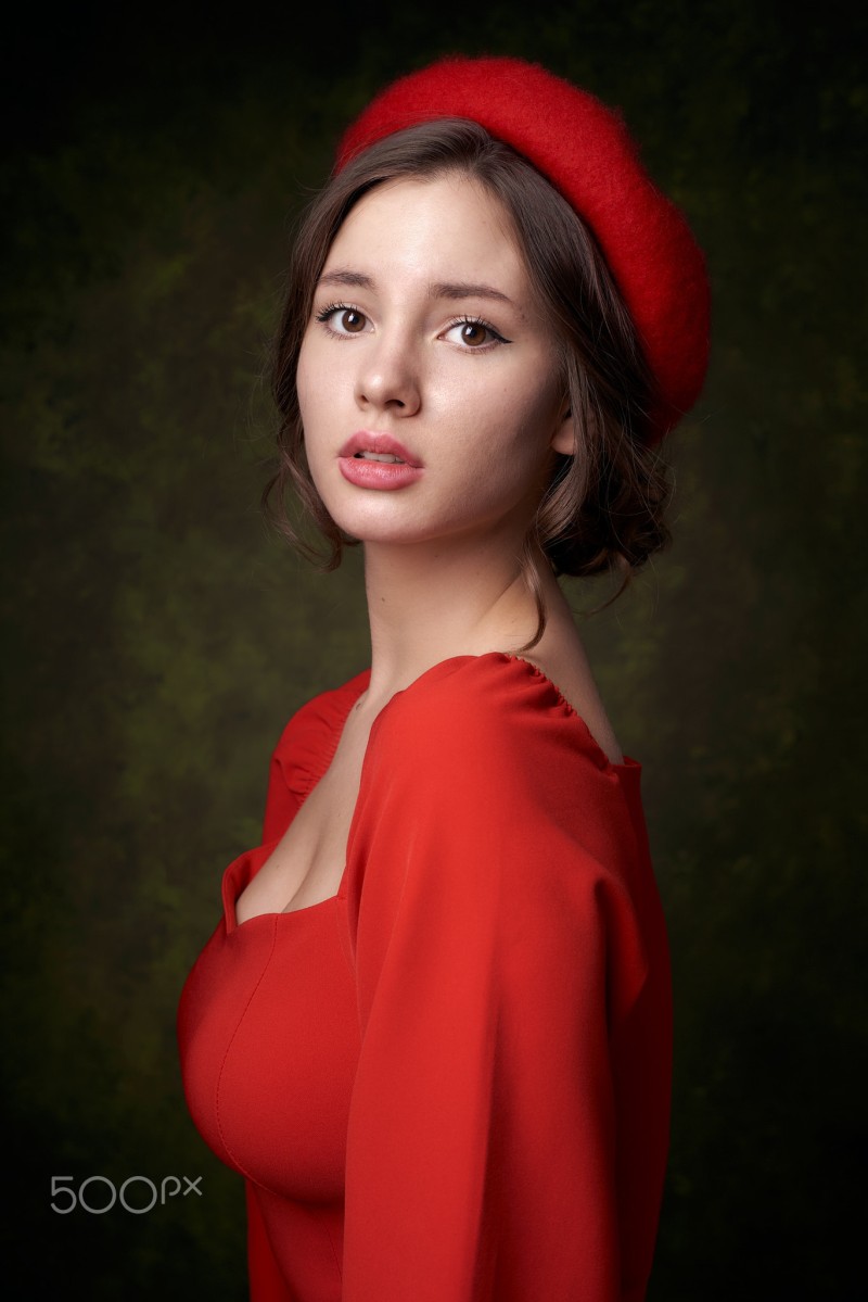 Alexander Vinogradov, Women, Hat, Red Clothing Wallpaper