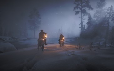 Red Dead Redemption 2, HDR, Video Games, Snow Wallpaper