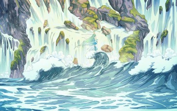Christian Benavides, Digital Art, Fantasy Art, Waterfall Wallpaper
