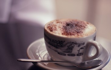 Foamy Coffee, Smoke, Cappuccino, Cup Wallpaper