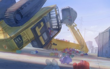 Excavator, Anime Vehicle, Toys, Anime Wallpaper