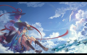 Anime, Anime Girls, Sky, Clouds Wallpaper