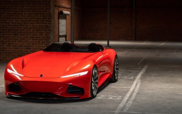 Karma Sc1 Vision Concept, Electric Supercars, Red, Front View, Vehicle Wallpaper