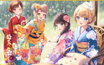 Hasumi Ai, Junketsu -surfinia-, Fujimiya Yuki, Ichinose Mio, Shiina Chiko Wallpaper