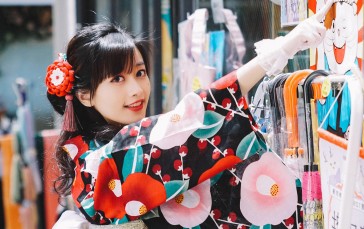 Japanese Kimono, Women, Asian Wallpaper