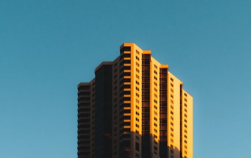 Skyscraper, Clear Sky, Minimalism, Building Facade, City Wallpaper
