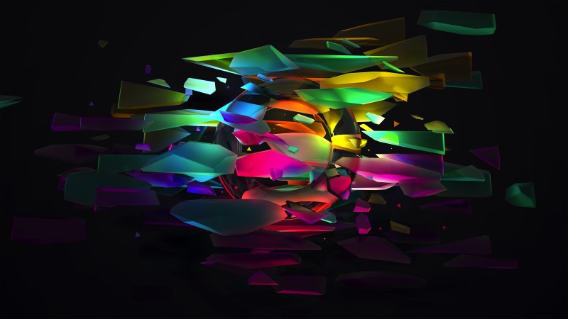 Shattered Colorful Grass, Abstraction, Spectrum, Gamut Wallpaper