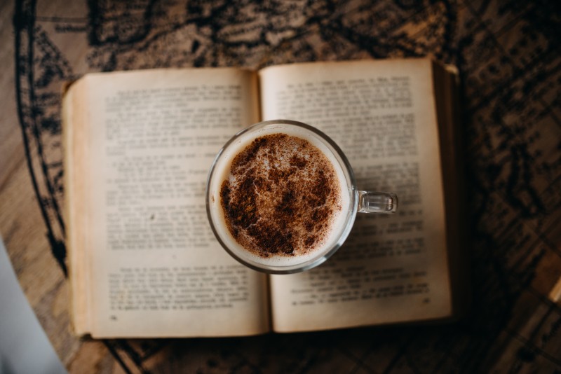 Coffee, Book, Drinks, Cappuccino, Mug Wallpaper
